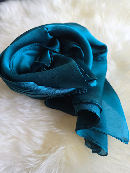 Foulard Soie Premium – Rectangle 170 x 60 cm vert émeraude