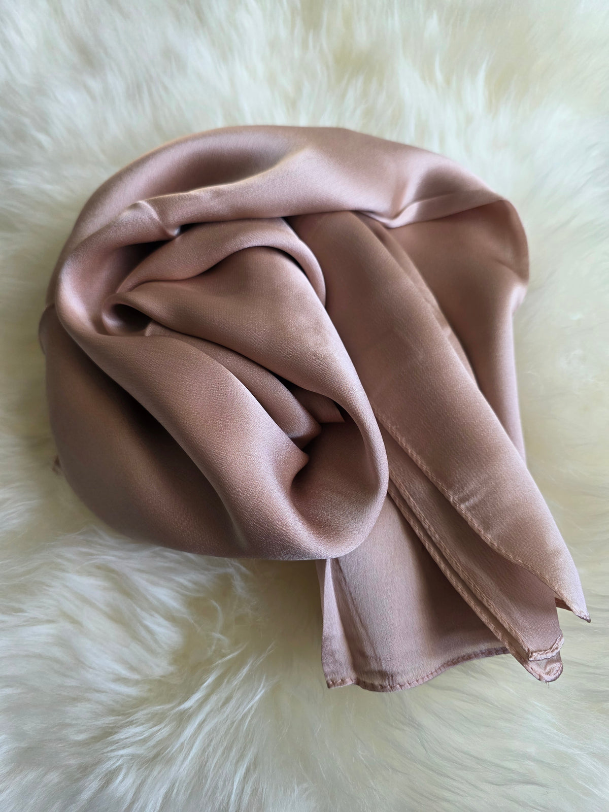 Foulard Soie Premium – Rectangle 170 x 60 cm taupe rosé