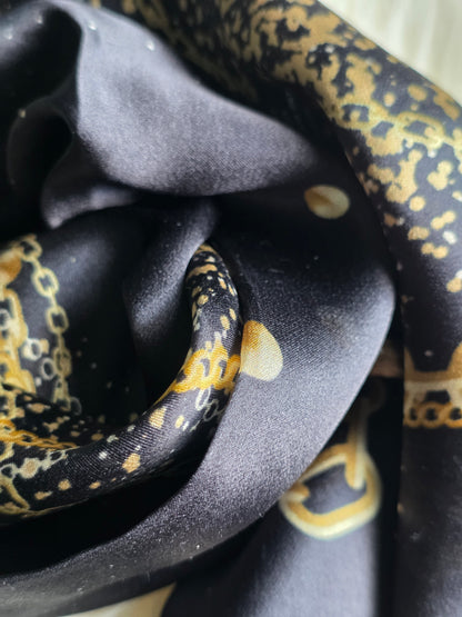 Foulard Soie Premium – Rectangle 170 x 60 cm noir
