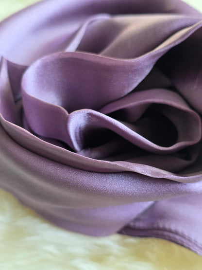 Foulard Soie Premium – Rectangle 170 x 60 cm mauve lilas