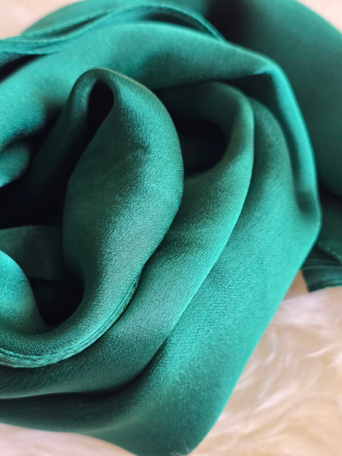 Foulard Soie Premium – Rectangle 170 x 60 cm vert royal
