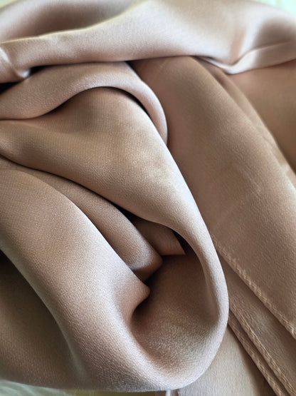 Foulard Soie Premium – Rectangle 170 x 60 cm taupe rosé