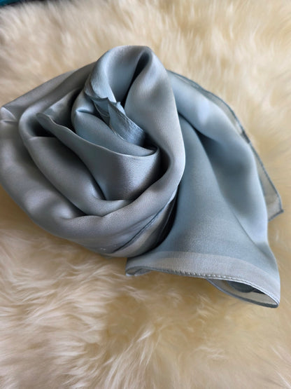 Foulard Soie Premium – Rectangle 170 x 60 cm vert pastel degradé